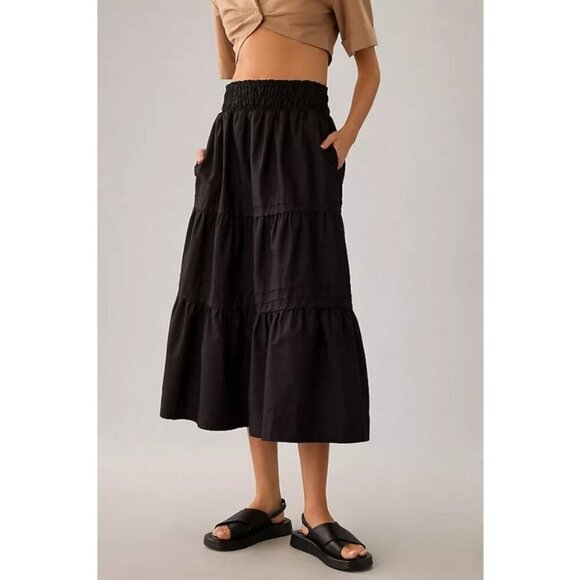 💕ANTHROPOLOGIE💕 The Somerset Maxi Skirt ~ Black 3X Plus NWT - Picture 8 of 16